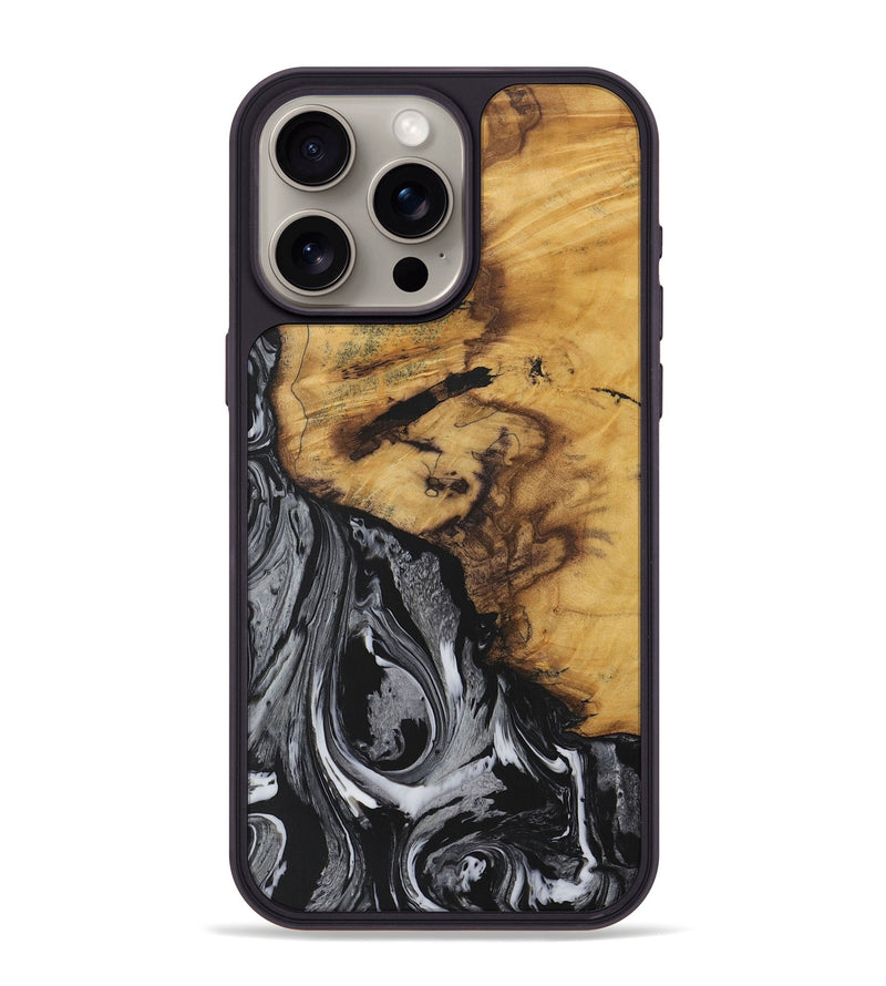 iPhone 15 Pro Max Wood Phone Case - Jakayla (Black & White, 728850)