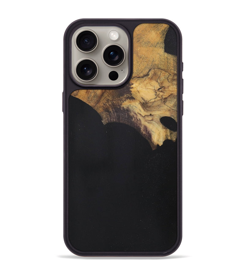 iPhone 15 Pro Max Wood Phone Case - Kamora (Pure Black, 728851)