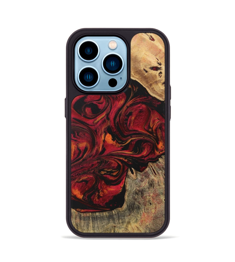 iPhone 14 Pro Wood Phone Case - Renaldo (Red, 728857)