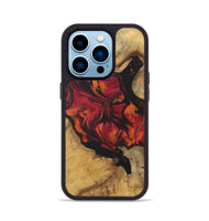 iPhone 14 Pro Wood Phone Case - Ginger (Red, 728865)