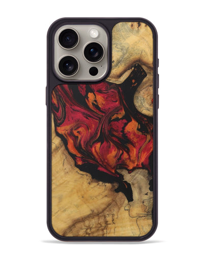 iPhone 15 Pro Max Wood Phone Case - Ginger (Red, 728865)