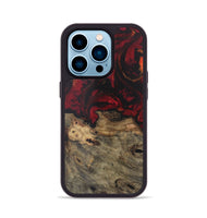 iPhone 14 Pro Wood Phone Case - Ross (Red, 728867)