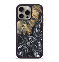 iPhone 15 Pro Max Wood Phone Case - Cissy (Black & White, 728870)