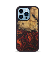 iPhone 14 Pro Wood Phone Case - Minor (Red, 728876)