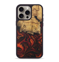 iPhone 15 Pro Max Wood Phone Case - Minor (Red, 728876)