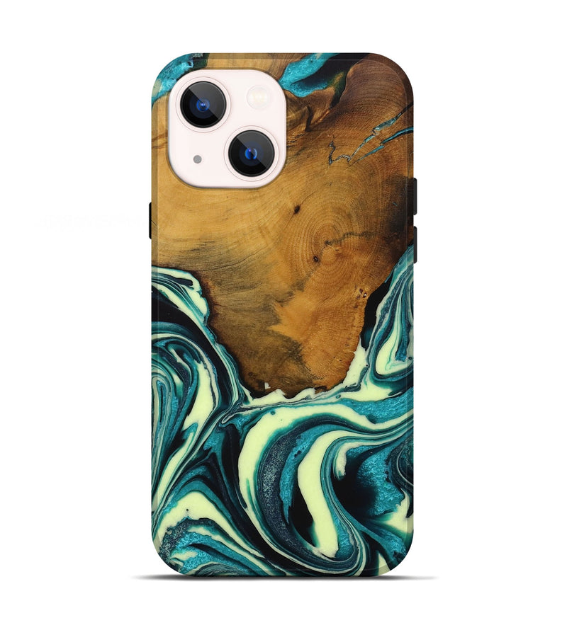 iPhone 13 Wood Live Edge Phone Case - Barnard (Green, 728888)