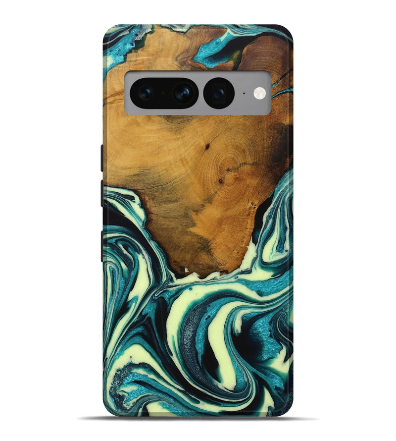 Pixel 7 Pro Wood Live Edge Phone Case - Barnard (Green, 728888)