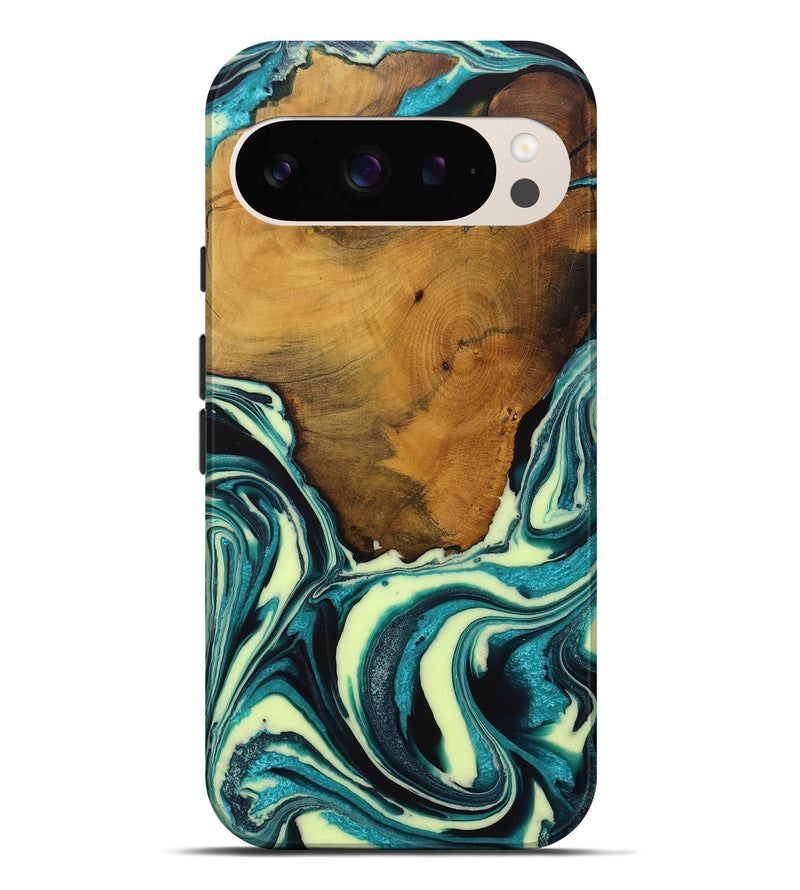 Pixel 9 Pro XL Wood Live Edge Phone Case - Barnard (Green, 728888)