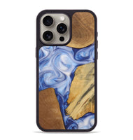 iPhone 15 Pro Max Wood Phone Case - Dona (Blue, 728905)