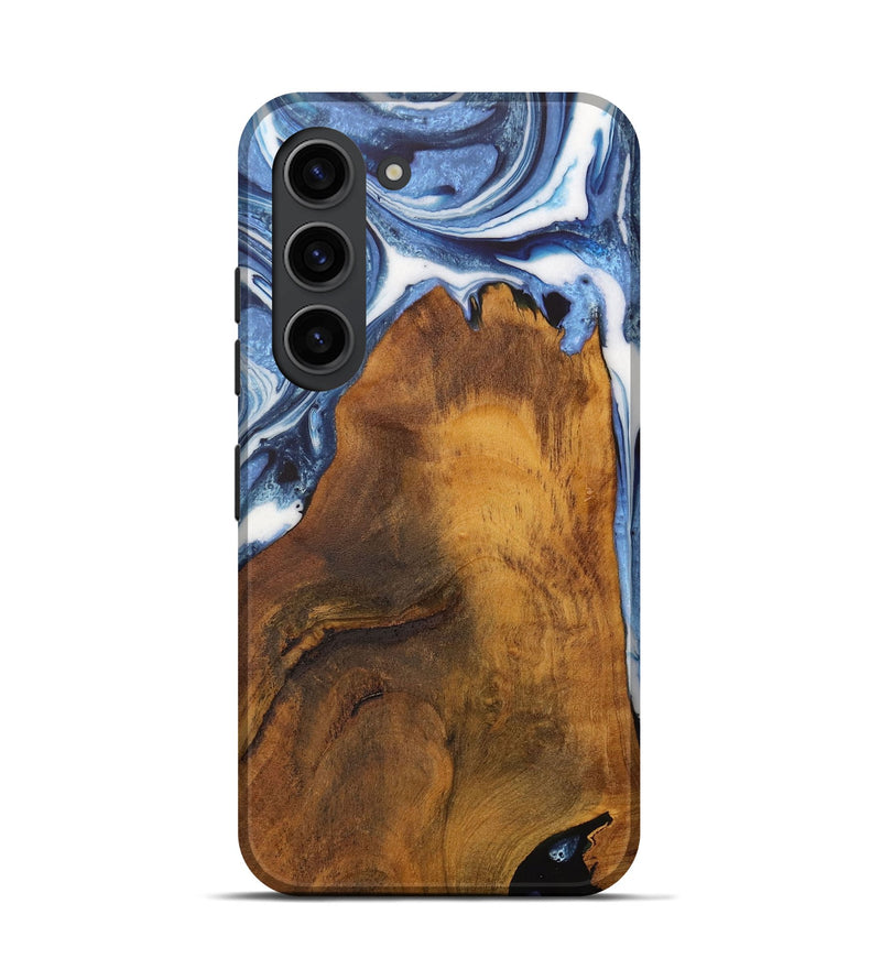 Galaxy S23 Wood Live Edge Phone Case - Makayla (Blue, 728986)