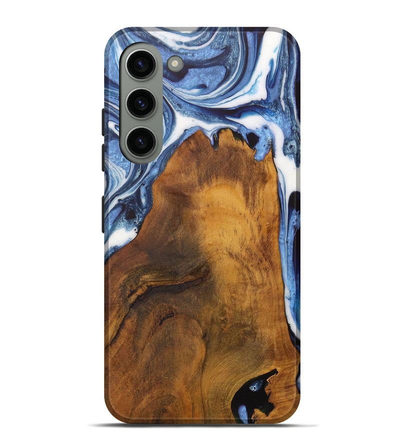 Galaxy S23 Plus Wood Live Edge Phone Case - Makayla (Blue, 728986)