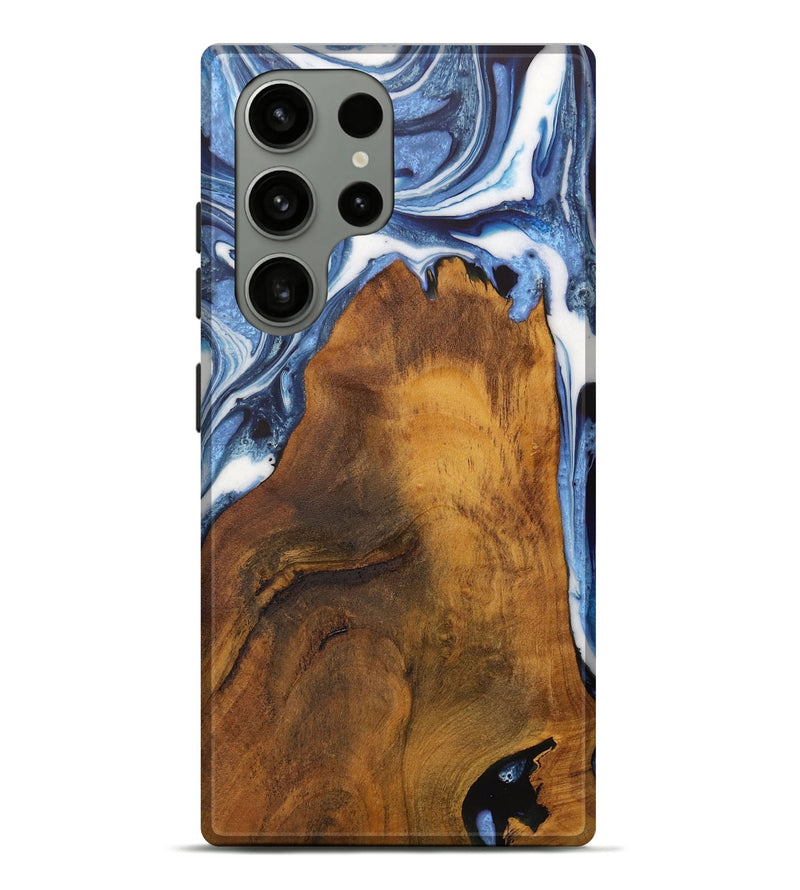 Galaxy S23 Ultra Wood Live Edge Phone Case - Makayla (Blue, 728986)