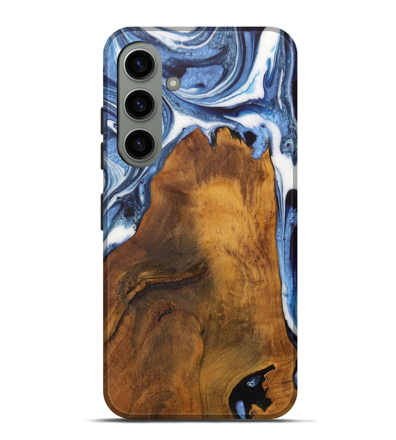 Galaxy S24 Plus Wood Live Edge Phone Case - Makayla (Blue, 728986)