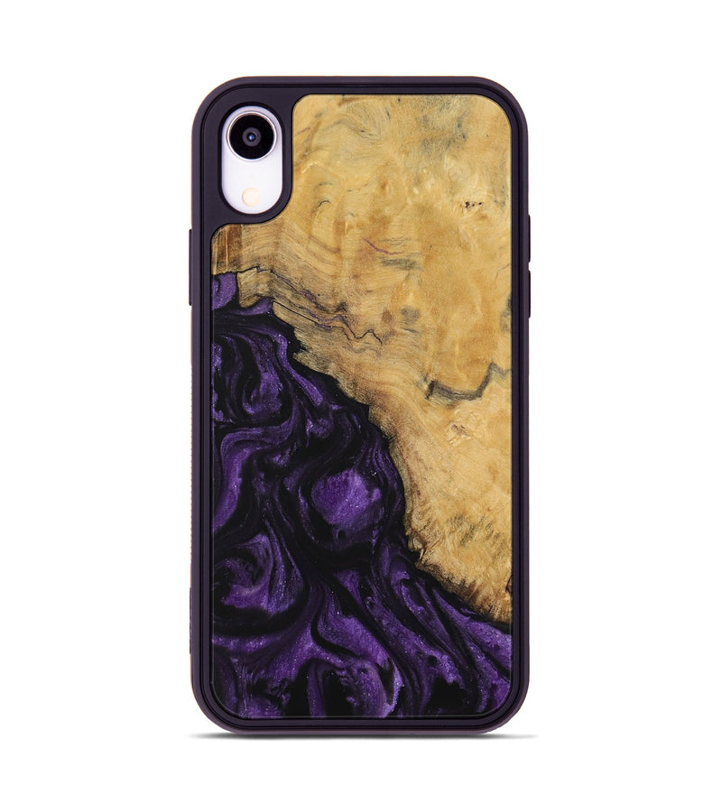 iPhone Xr Wood Phone Case - Lalit (Purple, 729018)