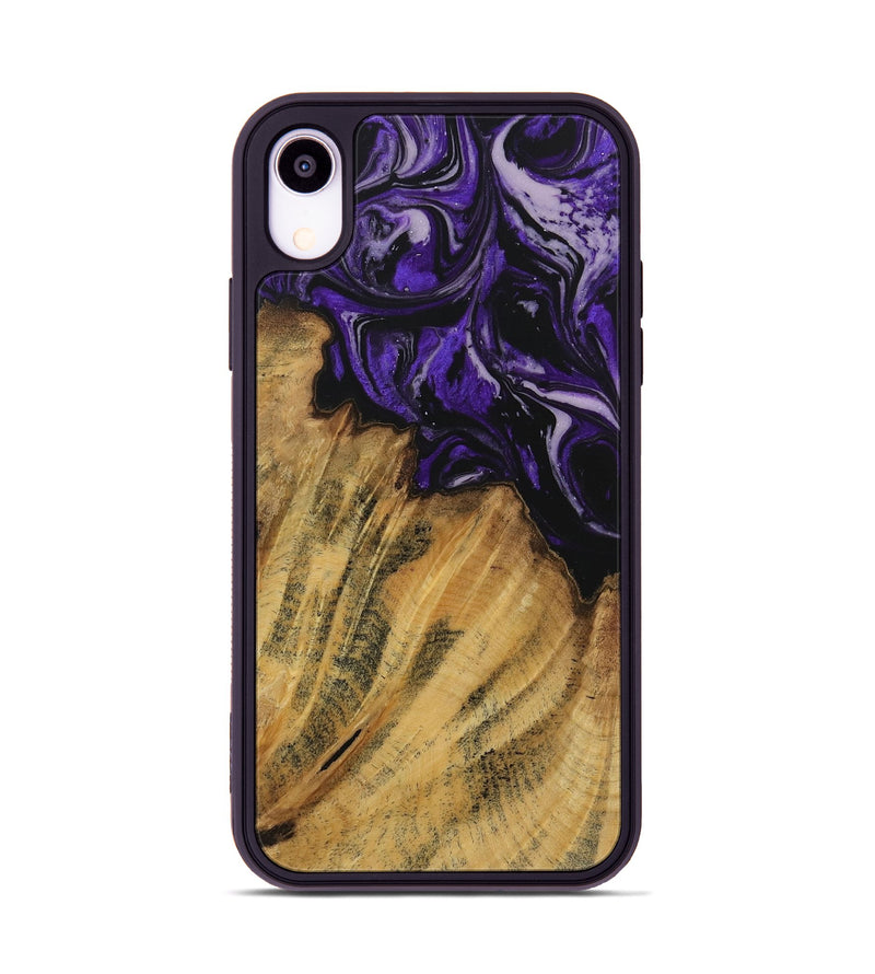 iPhone Xr Wood Phone Case - Idette (Purple, 729021)