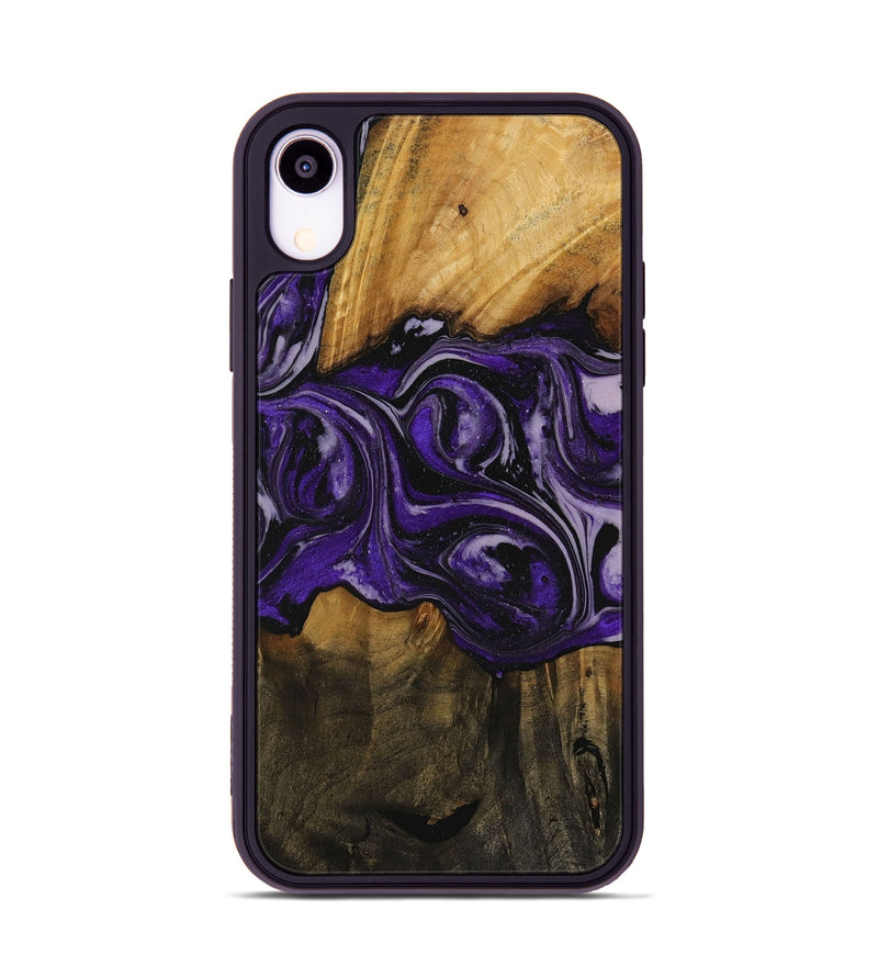 iPhone Xr Wood Phone Case - Erby (Purple, 729036)