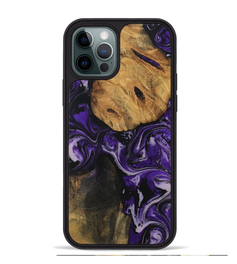 iPhone 12 Pro Max Wood Phone Case - Liesa (Purple, 729061)