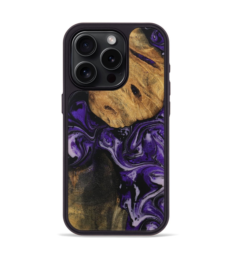 iPhone 15 Pro Wood Phone Case - Liesa (Purple, 729061)