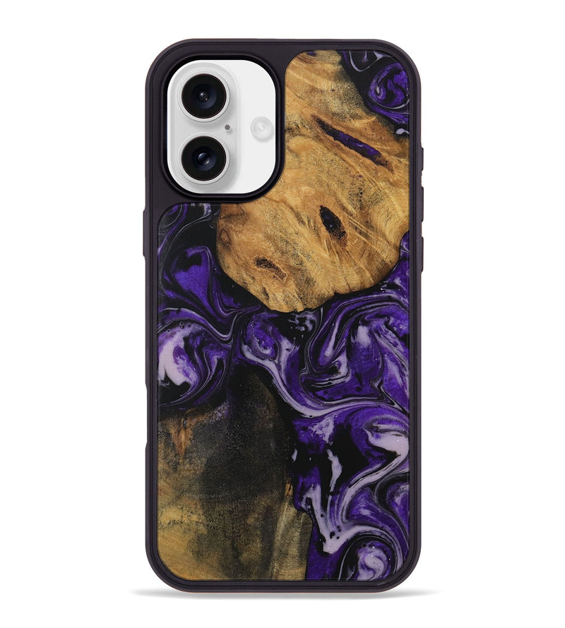 iPhone 16 Plus Wood Phone Case - Liesa (Purple, 729061)