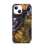 iPhone 13 Wood Live Edge Phone Case - Tatum (Blue, 729130)