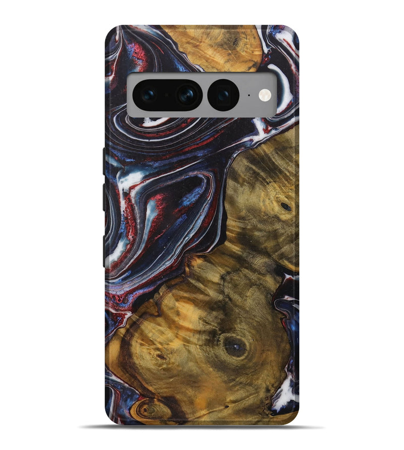 Pixel 7 Pro Wood Live Edge Phone Case - Tatum (Blue, 729130)