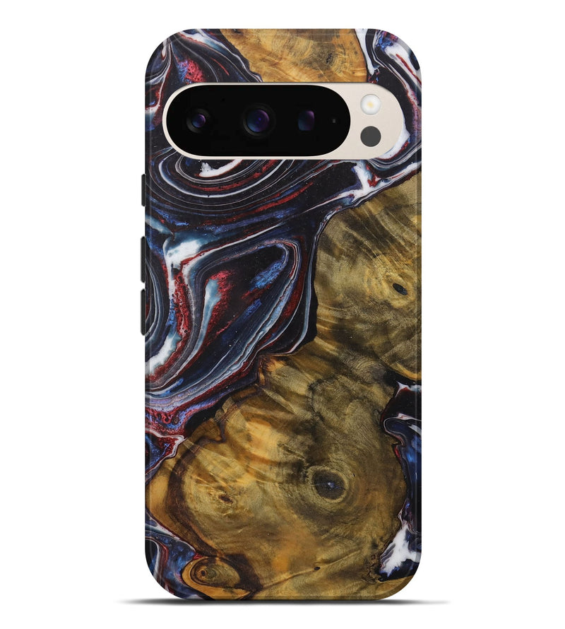 Pixel 9 Pro XL Wood Live Edge Phone Case - Tatum (Blue, 729130)