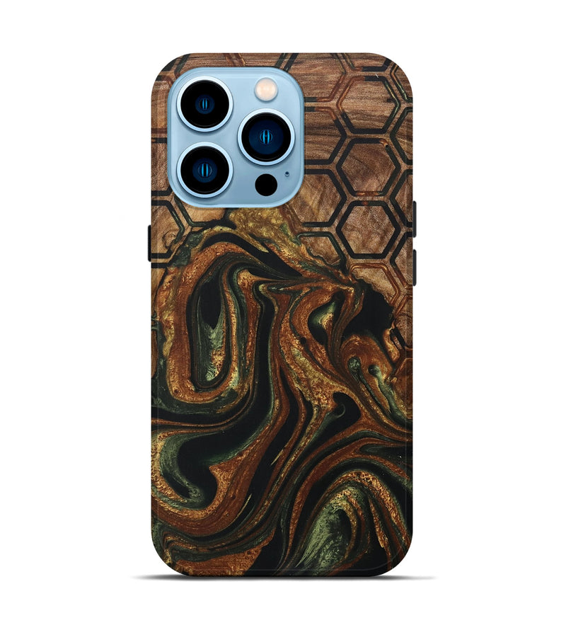 iPhone 14 Pro Wood Live Edge Phone Case - Judye (Pattern, 729139)