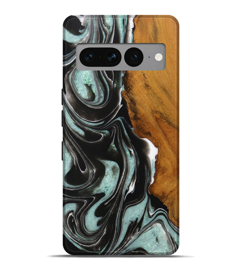 Pixel 7 Pro Wood Live Edge Phone Case - Ashu (Green, 729154)