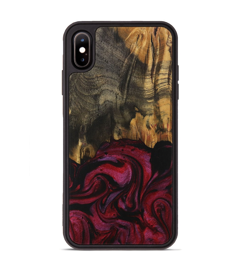 iPhone Xs Max Wood Phone Case - Germana (Red, 729175)