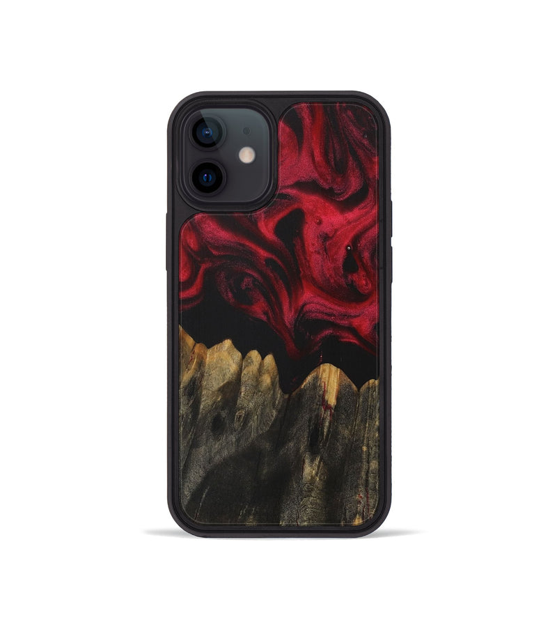 iPhone 12 mini Wood Phone Case - Rosetta (Red, 729195)