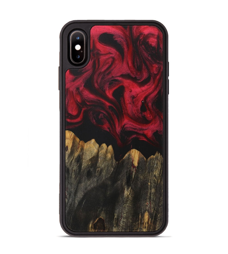 iPhone Xs Max Wood Phone Case - Rosetta (Red, 729195)