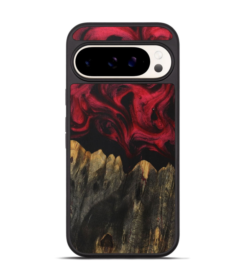 Pixel 9 Pro Wood Phone Case - Rosetta (Red, 729195)