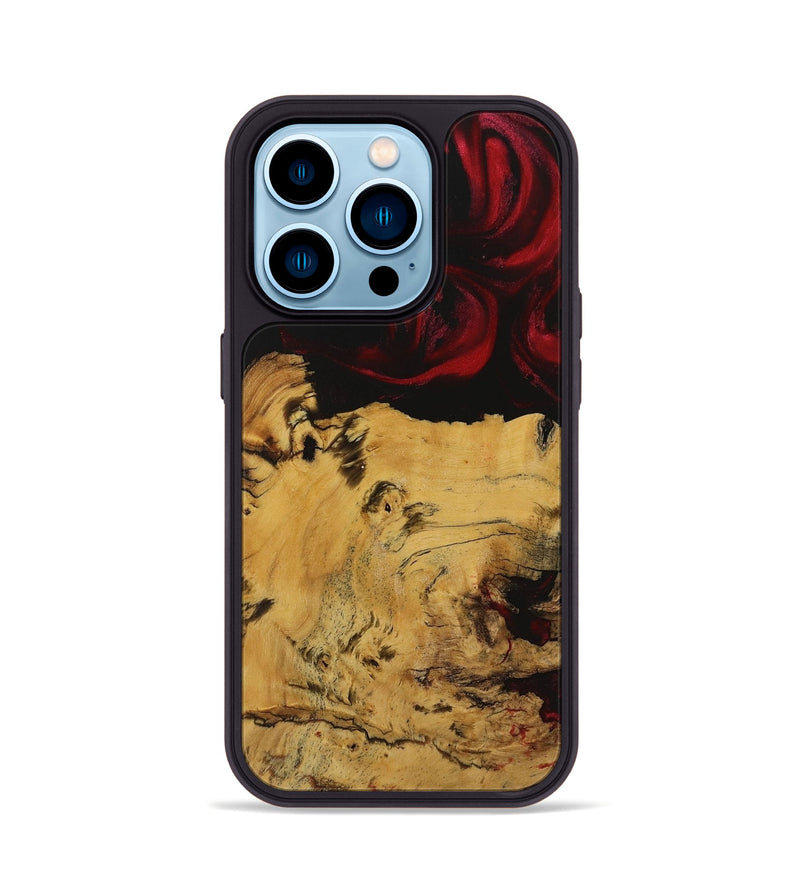 iPhone 14 Pro Wood Phone Case - Sariah (Red, 729259)