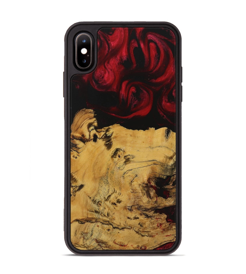 iPhone Xs Max Wood Phone Case - Sariah (Red, 729259)