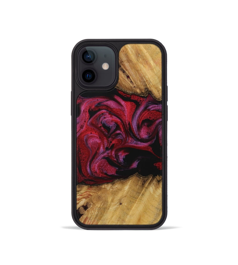 iPhone 12 mini Wood Phone Case - Rieni (Red, 729281)