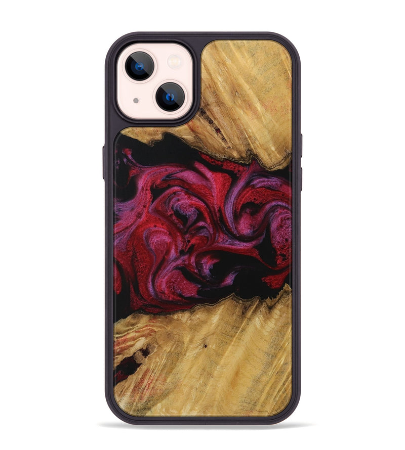 iPhone 14 Plus Wood Phone Case - Rieni (Red, 729281)