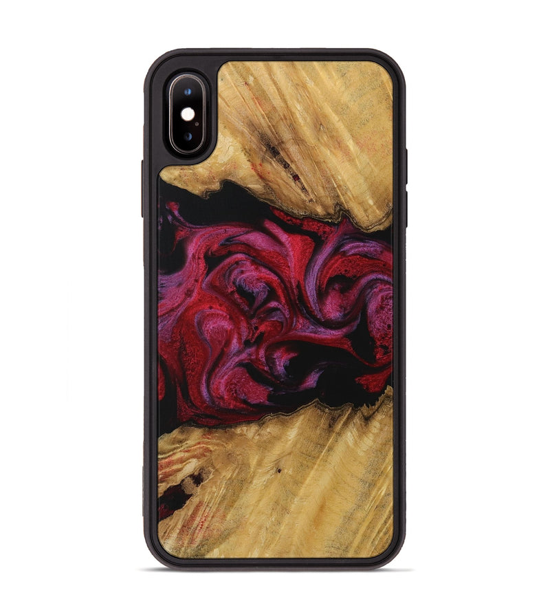 iPhone Xs Max Wood Phone Case - Rieni (Red, 729281)