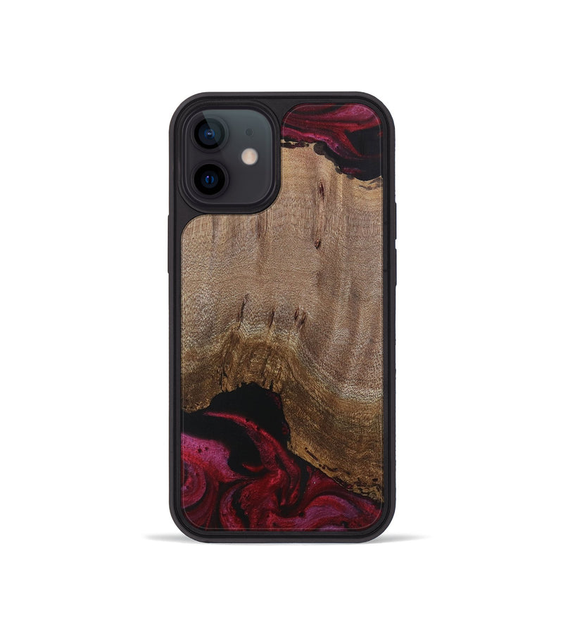 iPhone 12 mini Wood Phone Case - Therman (Red, 729296)