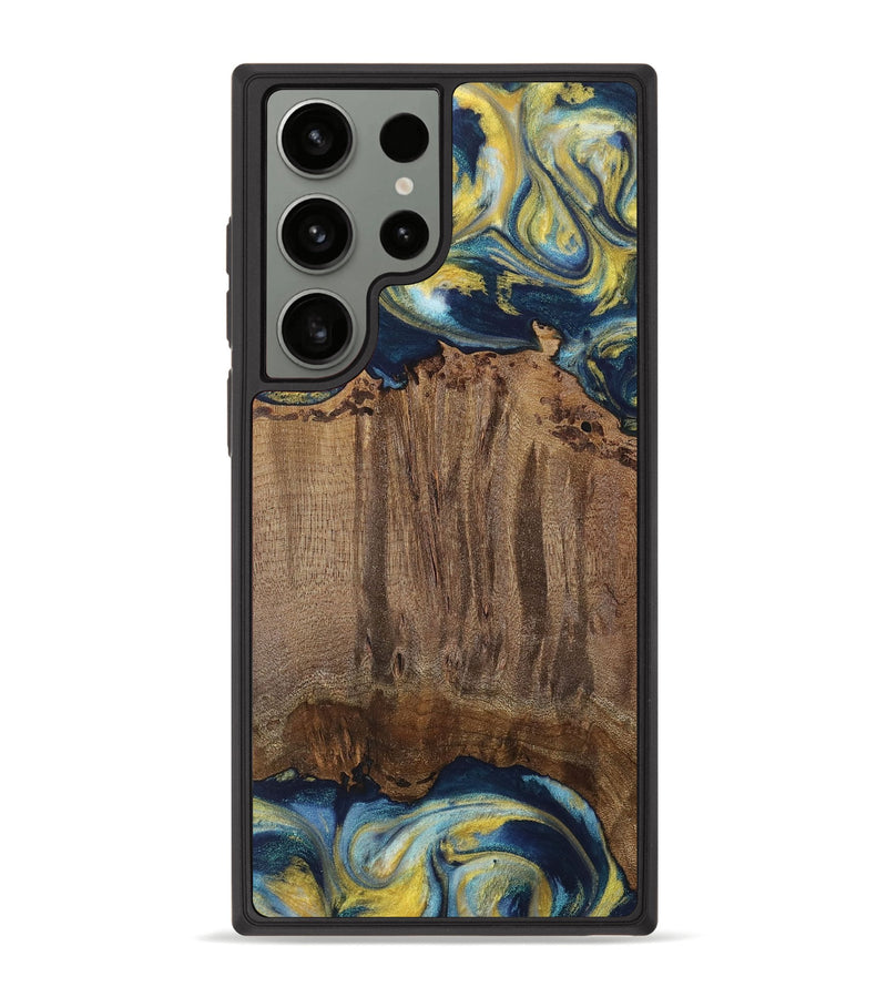 Galaxy S23 Ultra Wood Phone Case - Takis (Teal & Gold, 729297)