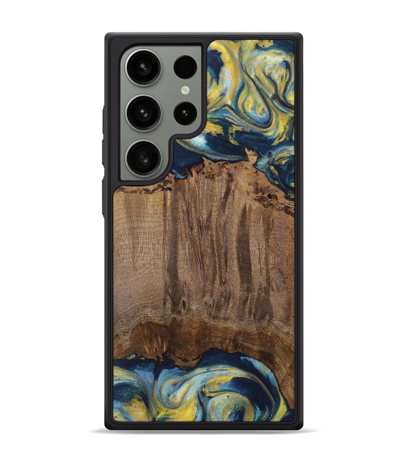 Galaxy S24 Ultra Wood Phone Case - Takis (Teal & Gold, 729297)