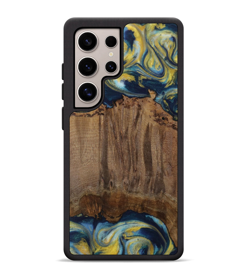 Galaxy S25 Ultra Wood Phone Case - Takis (Teal & Gold, 729297)