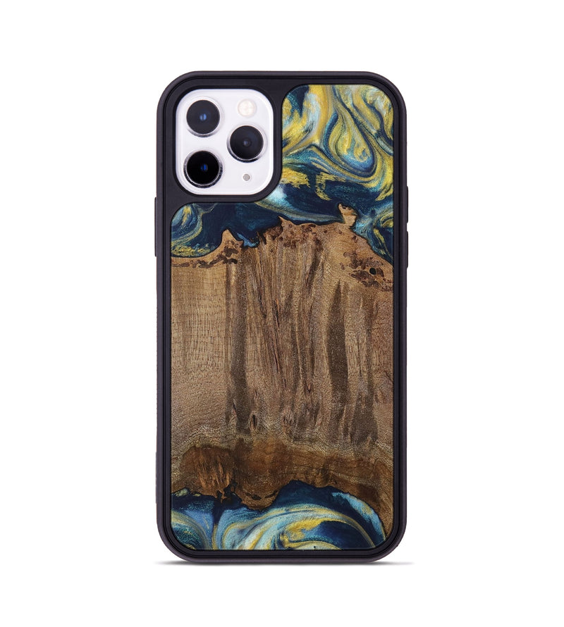 iPhone 11 Pro Wood Phone Case - Takis (Teal & Gold, 729297)