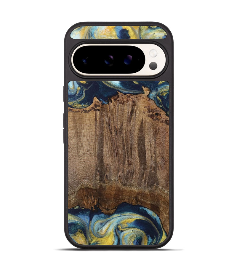 Pixel 9 Wood Phone Case - Takis (Teal & Gold, 729297)