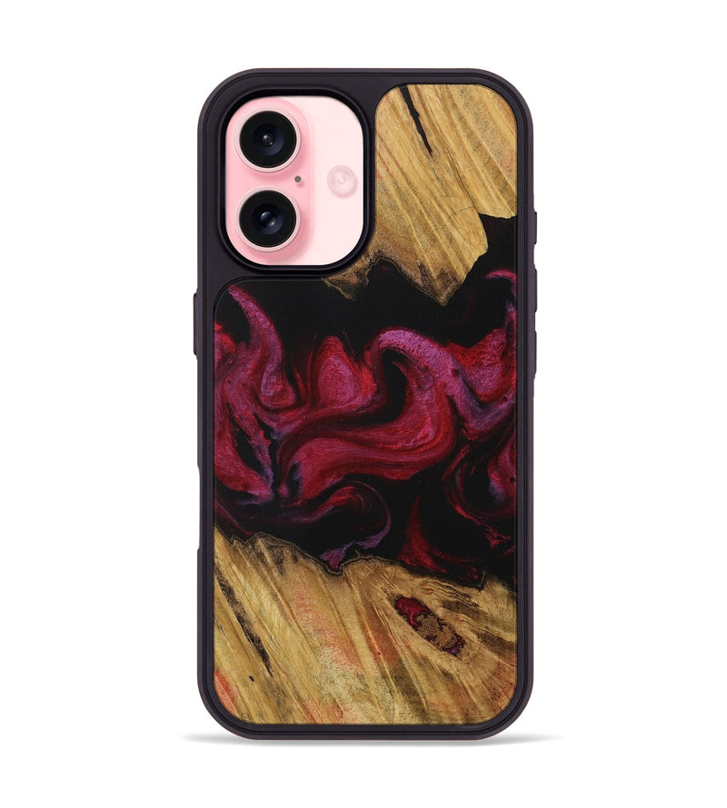 iPhone 16 Wood Phone Case - Antoni (Red, 729299)