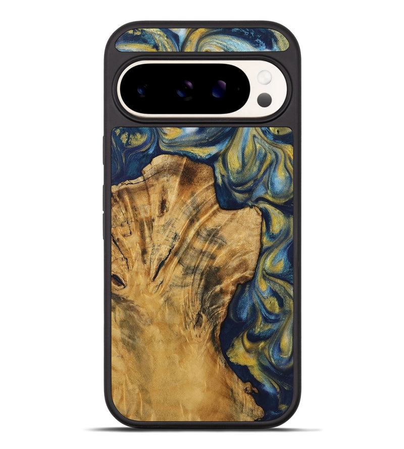 Pixel 9 Pro XL Wood Phone Case - Rozalin (Teal & Gold, 729309)