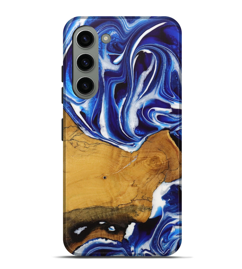 Galaxy S23 Plus Wood Live Edge Phone Case - Goldina (Blue, 729342)