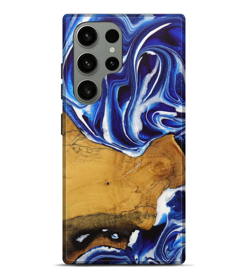 Galaxy S23 Ultra Wood Live Edge Phone Case - Goldina (Blue, 729342)