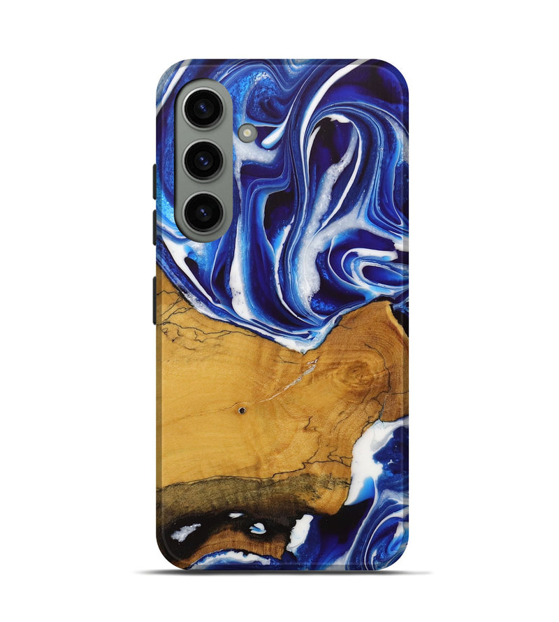 Galaxy S24 Wood Live Edge Phone Case - Goldina (Blue, 729342)