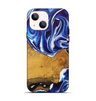 iPhone 13 Wood Live Edge Phone Case - Goldina (Blue, 729342)