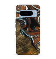 Pixel 8 Pro Wood Live Edge Phone Case - Tiena (Teal & Gold, 729366)